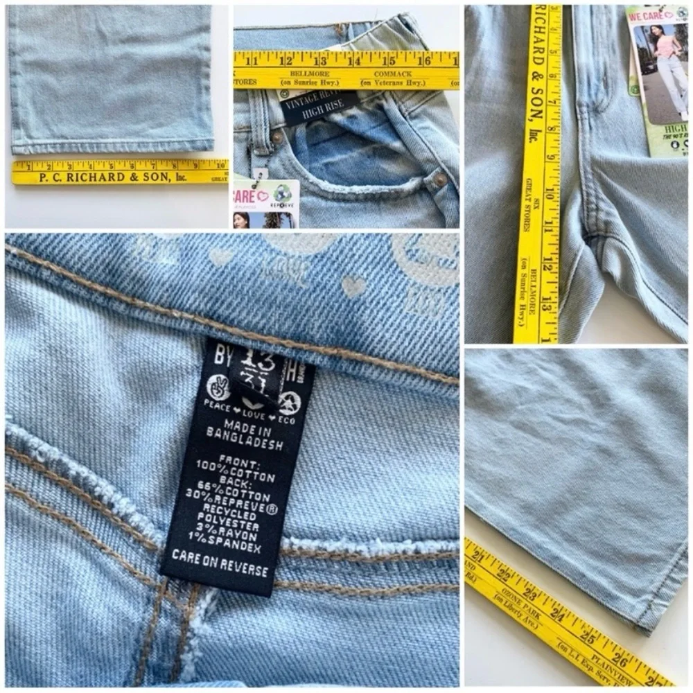 Rewash High Waist Jeans 11/30 13/31 New - Picture 13 of 13